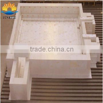 Castable refractories fused cast AZS for bottle glass furnace