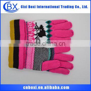 Soft high evaluation Jacquard snow acrylic acrylic gloves