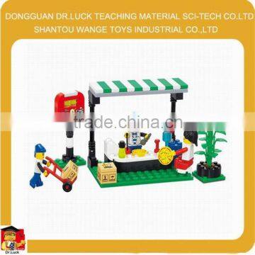 shop cart toy plastic building connector toys