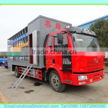 New design FAW 4x2 mobile beekeeping truck