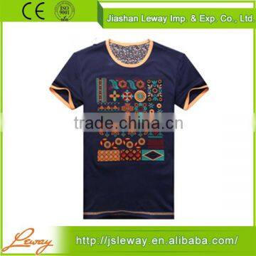 2014 new design custom plain print men t-shirt