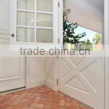 Traditional swing white entry doors and windows with handles