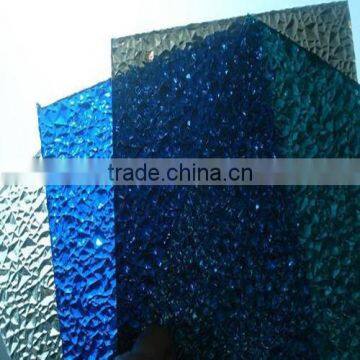 6mm,8mm PC Diamond Polycarbonate Embossed Sheet For Shower Room Swimming Pool And Door