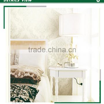 golden edge non woven wallpaper, retro artificial leaves for decoration , strippable wall mural contractor