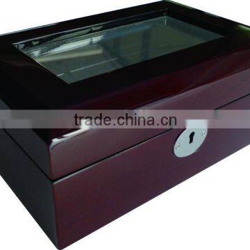 Fashionable top winder wooden watch boxes