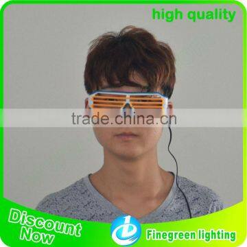 Hot Product EL Wire Sunglasses Sound Activated Light Up El Wire Glasses, EL Wire Shutter Shades Sunglasses photo-2