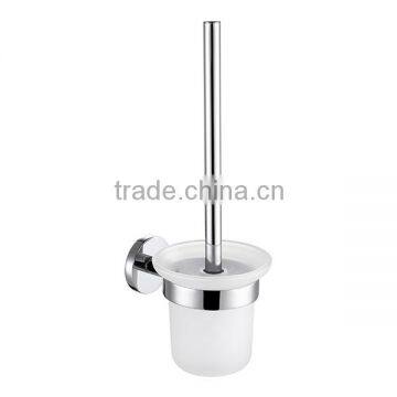 Contemporary Chrome Finished Brass Toilet Brush Holder Wall Mounted High Quality Bathroom Fittings