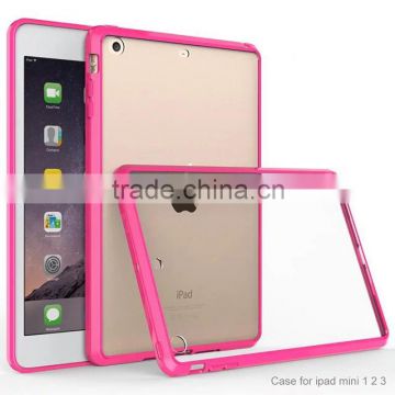 Acrylic high clear pc and tpu combo case for iPad mini 4