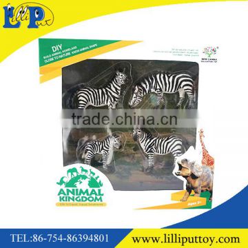 Hot selling wild naimal plastic zebra toy set