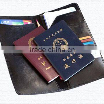 New style leather men ticket wallet , China alibaba promotion passport holder