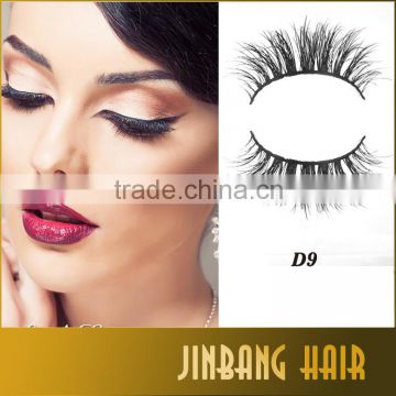 3D mink eyelashes D9 wholesale 100% real mink fur Handmade crossing lashes individual strip thick eye lashes