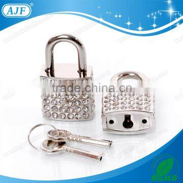 AJF square lock with key crystal lock small handbag lock