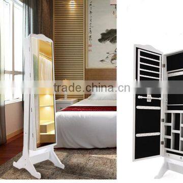 fashion wood mirror jewelry and costume cabinet