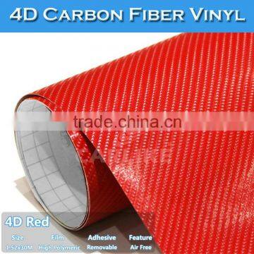 1.52x30m 4D High Glossy Stretchable Carbon Fiber mitsubishi Car Sticker