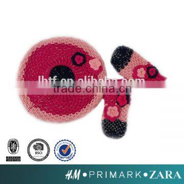 Baby High Quality Cute Knit Beret Hat and Glove Set Test