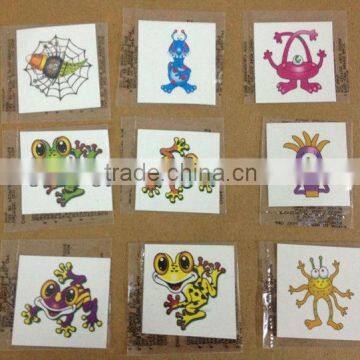 Customized lovely cartoon design temporary kids tattoo