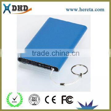 4000mah Leather Customized Logo Envelope Power Bank Mobile Phone Battery Companies