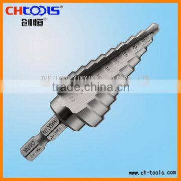 High speed steel Step drill with straight flute