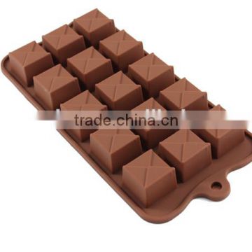 FDA/LFGB/SGS approved hot selling square shape silicone chocolate molds