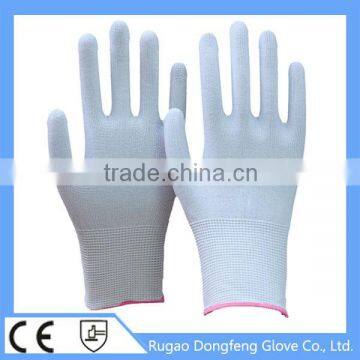 China Manufacturer - White Polyester Safety Gloves For Work