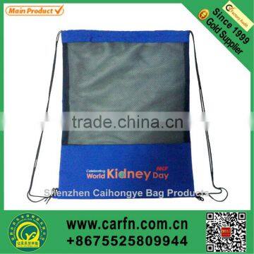 custom printed nylon mesh drawstring bags china supplier