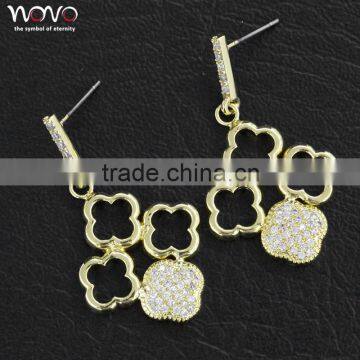 Custom Yellow Gold Plated Brass Earring jewelry