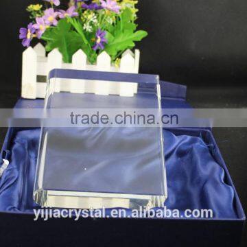 Factory directly sale laser engraved crystal book paperweight crystal book trophy award