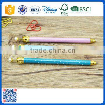 Wholesale customized metai mechanical pencils with pearl for school kids