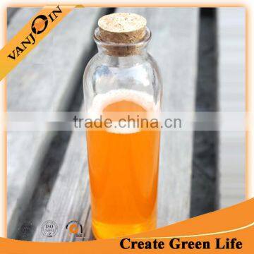 Beverage Use 300ml Glass Juice Bottle With Cork Lid