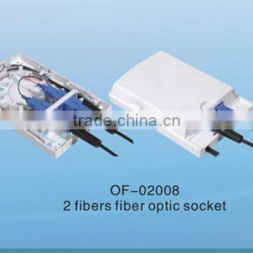 2 fibers fiber optic socket