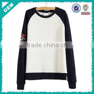 Sleeve With Embroidery Cheap Fleece Hoodies Raglan Design (lyh-060005)