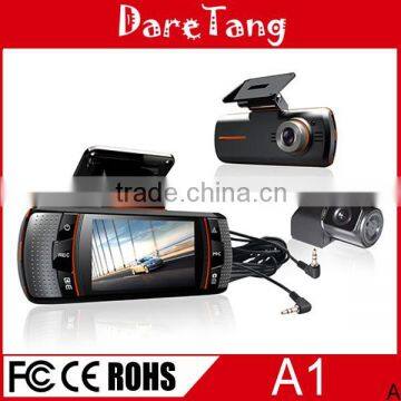 HD 1080P 5 megapixels 158 degree dual lens front view car camera