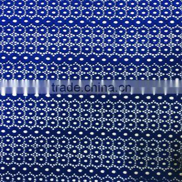 royal blue round circle nylon spandex lace fabric