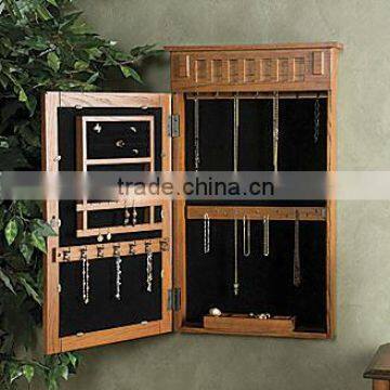 Wall Mount Jewelry Armoire,wooden jewelry cabinet.