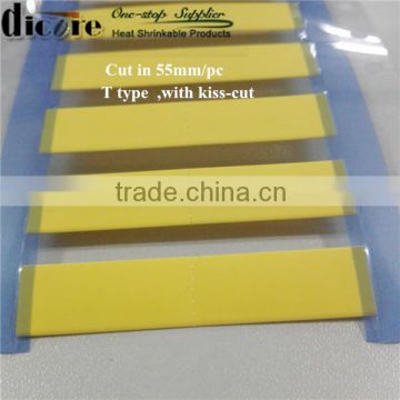 Dicore yellow heat shrink tubing 6.4mm /heat shrink marker sleeves