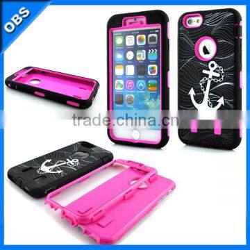 TPU PC 3 in 1 mobile phone case for iphone6(OBS-PG6-7014)