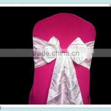 YHS#301 taffeta sash polyester banquet wedding chair cover pintuck sash