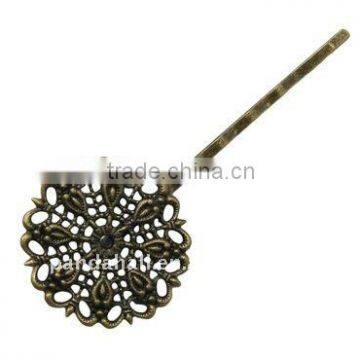 Copper Hair Jewelry Clips, Antique Bronze Color(KK-G037-AB)