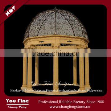 Outdoor Furniture Garden Marble Gazebo With Metal Roof                        
                                                Quality Choice