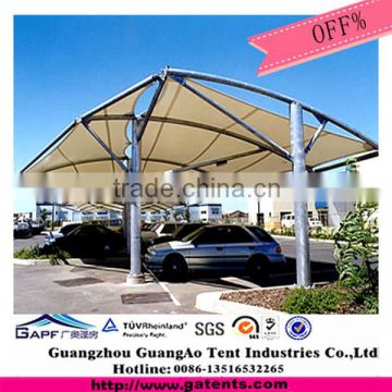 tensile fabric structure car parking shade, steel bleachers MSST-10