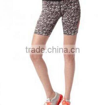 wholesale oem digital printing fitness compression running shorts/digital printing yoga pants