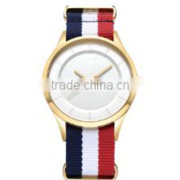 Fashion Colorful Nylon strap Watch ,famous brand nylon strap watch, Leisure Design Sports Watch 316L stainless steel case