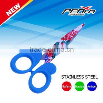 Colorful handle Printing blade beauty butterfly student scissors