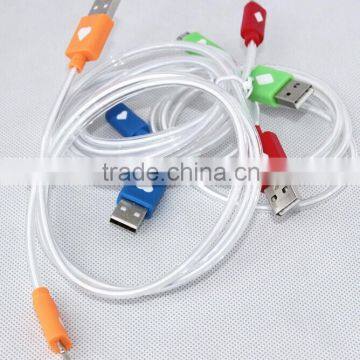 2014 hot selling LED usb cable for V8 from shenzhen factory