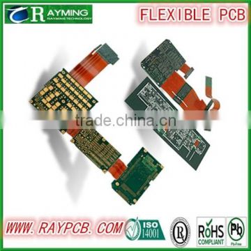 Rigid flex PCB in 2 Layers, Base made of FCCL