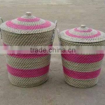 Seagrass Laundry Basket With Lid