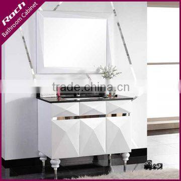 ROCH 8007 Sell Fast Solid Wood Bathroom Vanity OEM With Granite Counter Top