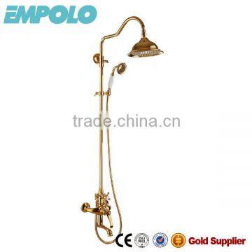 Luxury Rain Shower Set with Gold Plated Shower Head 96 3601G