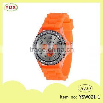 Eco friendly water resistant man silicone watch stone