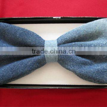 Stone washed denim bow ties